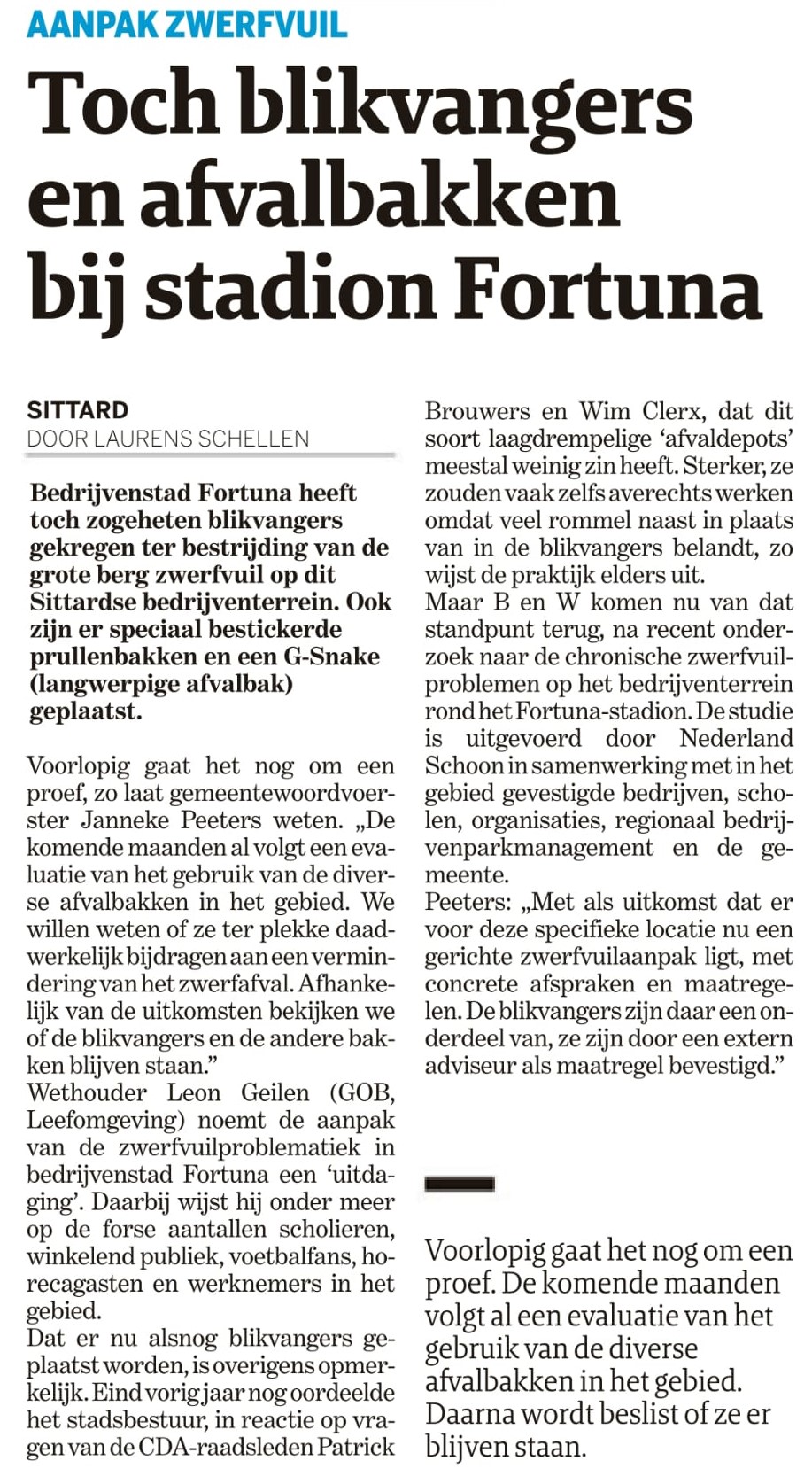 krantenartikel fortuna